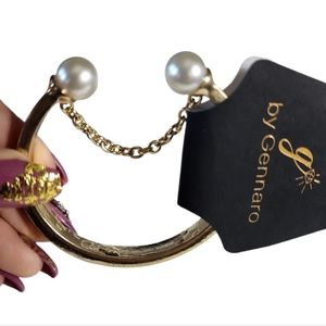 NWT G by Gennaro Faux Gold Toned Cuff Bracelet
